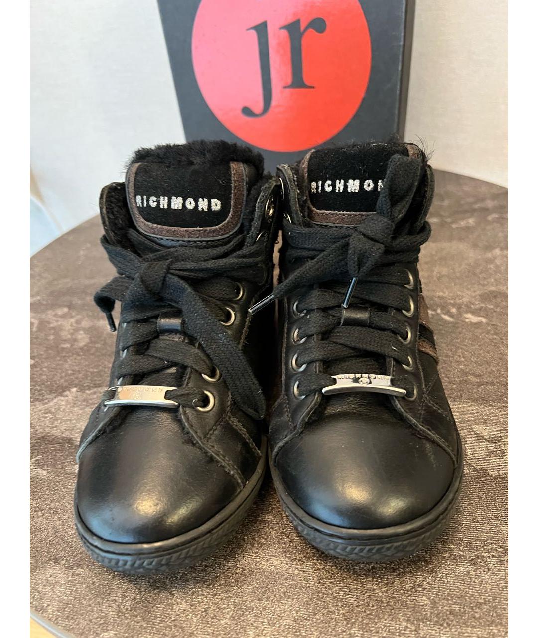 JOHN RICHMOND JUNIOR Черные кожаные ботинки, фото 3
