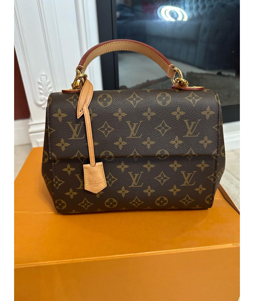 LOUIS VUITTON Коричневая сумка с короткими ручками, фото 5