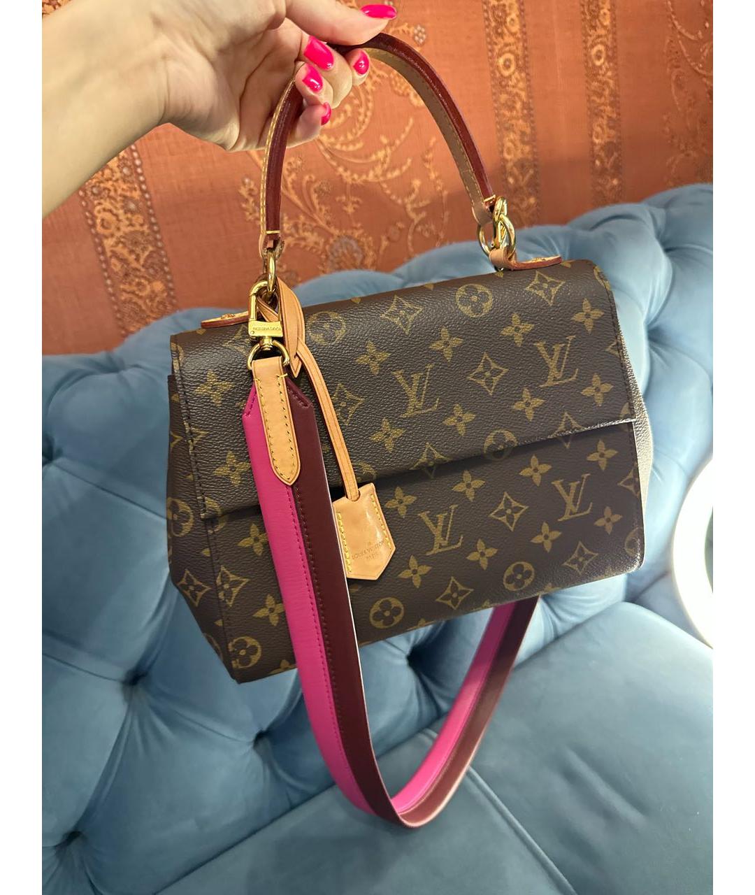 LOUIS VUITTON Коричневая сумка с короткими ручками, фото 7