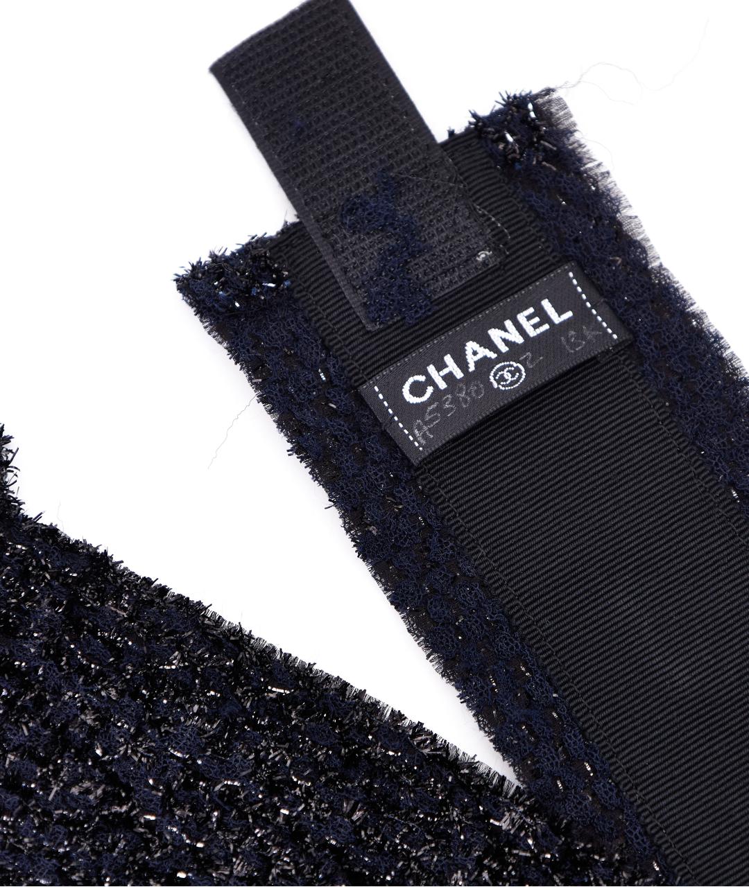 CHANEL Темно-синие ботфорты, фото 6