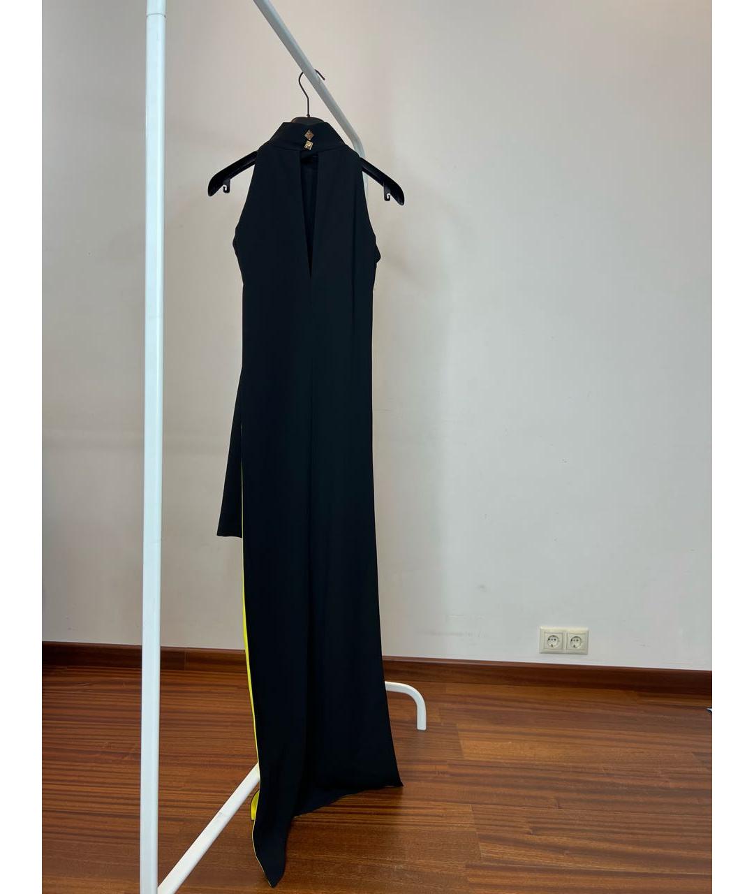 VERSACE Черное вискозное вечернее платье, фото 2