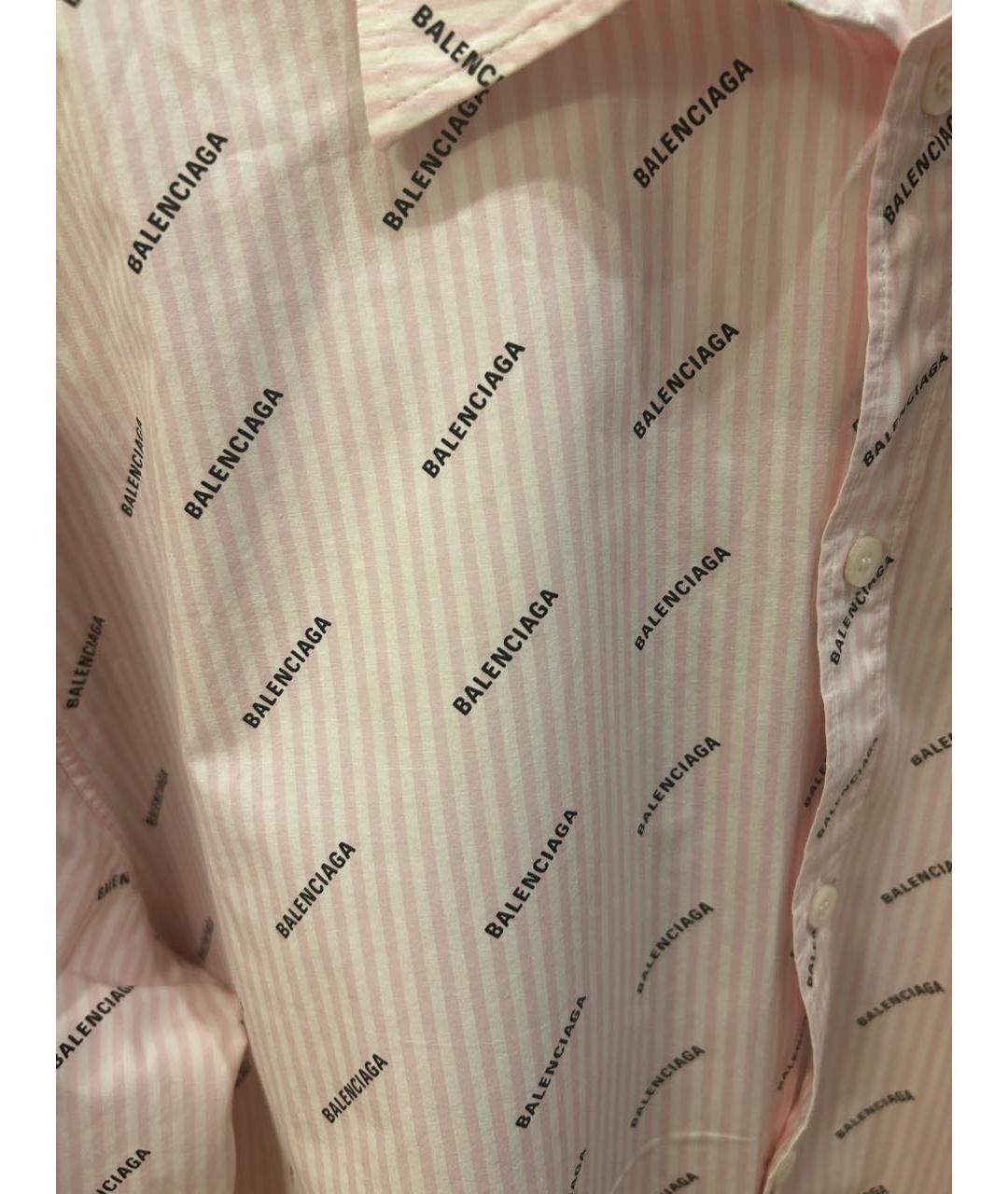 BALENCIAGA Розовая хлопковая рубашка, фото 4