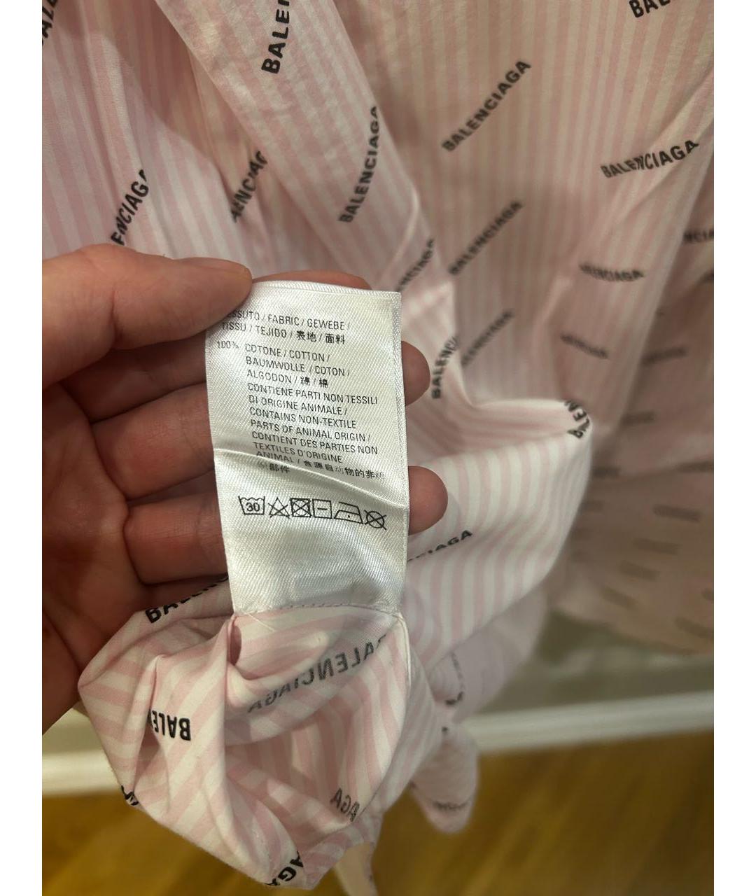 BALENCIAGA Розовая хлопковая рубашка, фото 6