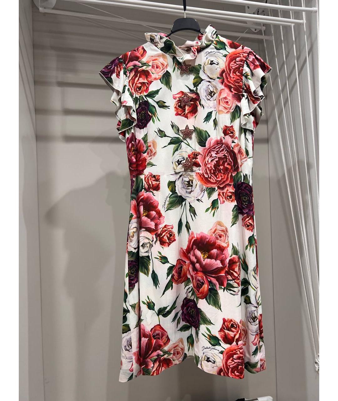 DOLCE&GABBANA Мульти вискозное коктейльное платье, фото 9