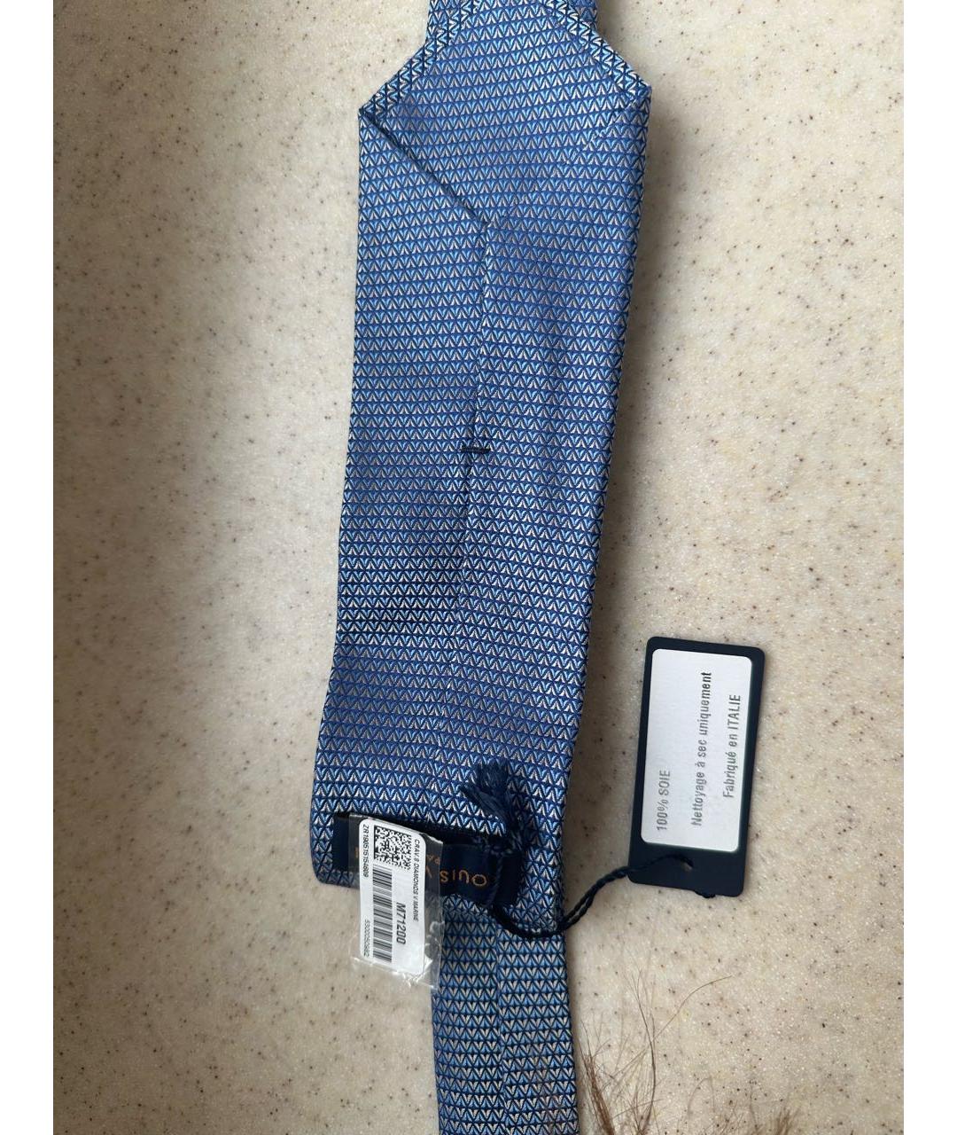LOUIS VUITTON PRE-OWNED Синий шелковый галстук, фото 3