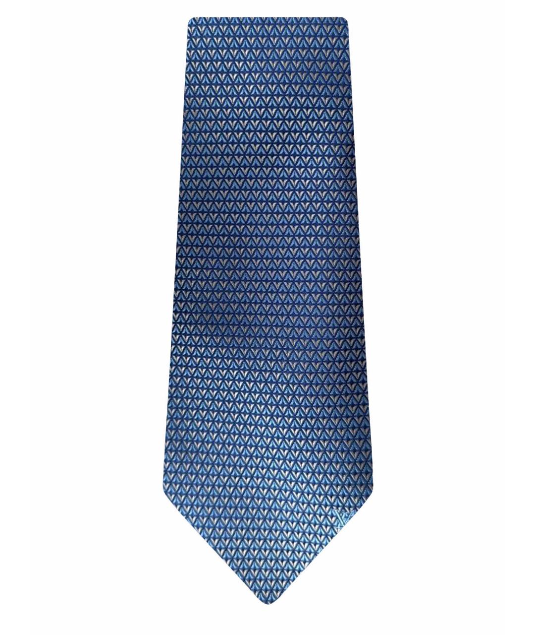 LOUIS VUITTON Синий шелковый галстук, фото 1