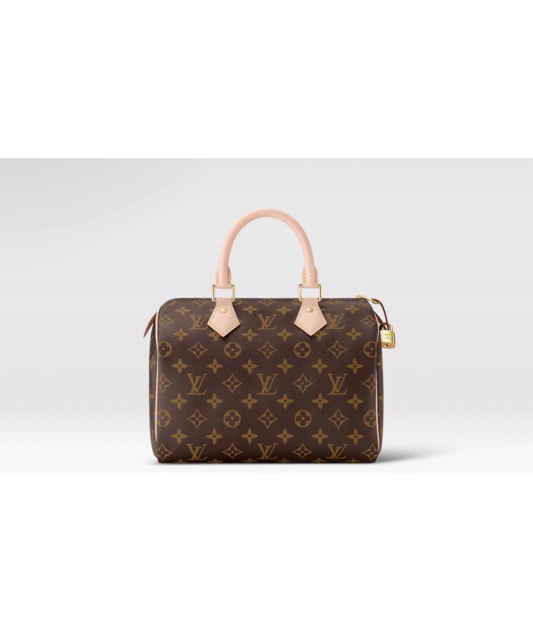 LOUIS VUITTON Коричневая кожаная сумка с короткими ручками, фото 2