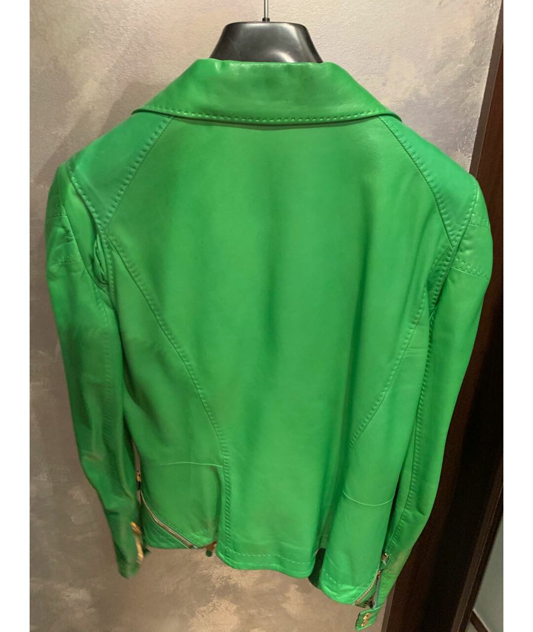 ALEXANDER MCQUEEN Зеленая кожаная куртка, фото 2
