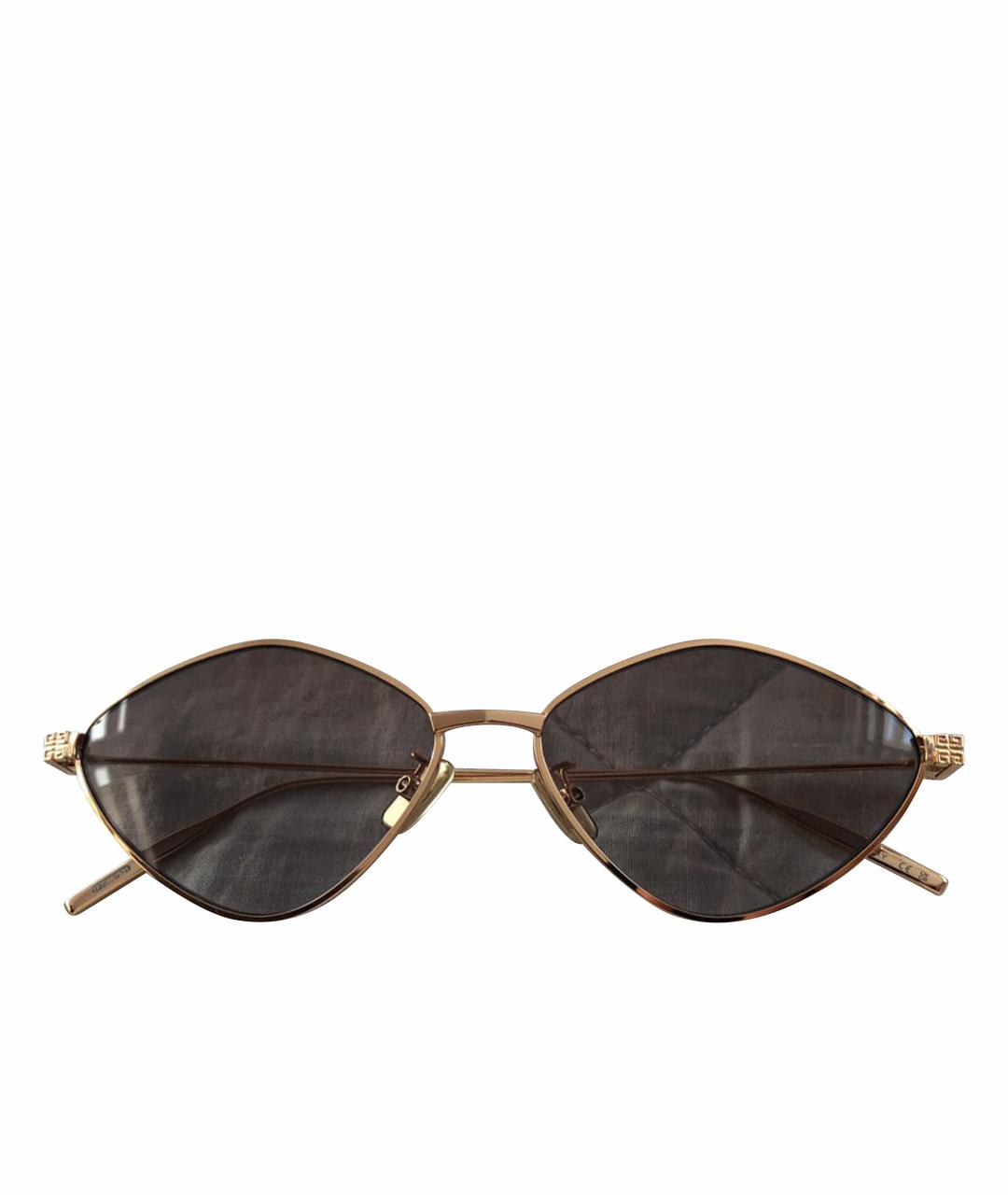 GIVENCHY Золотые металлические солнцезащитные очки, фото 1