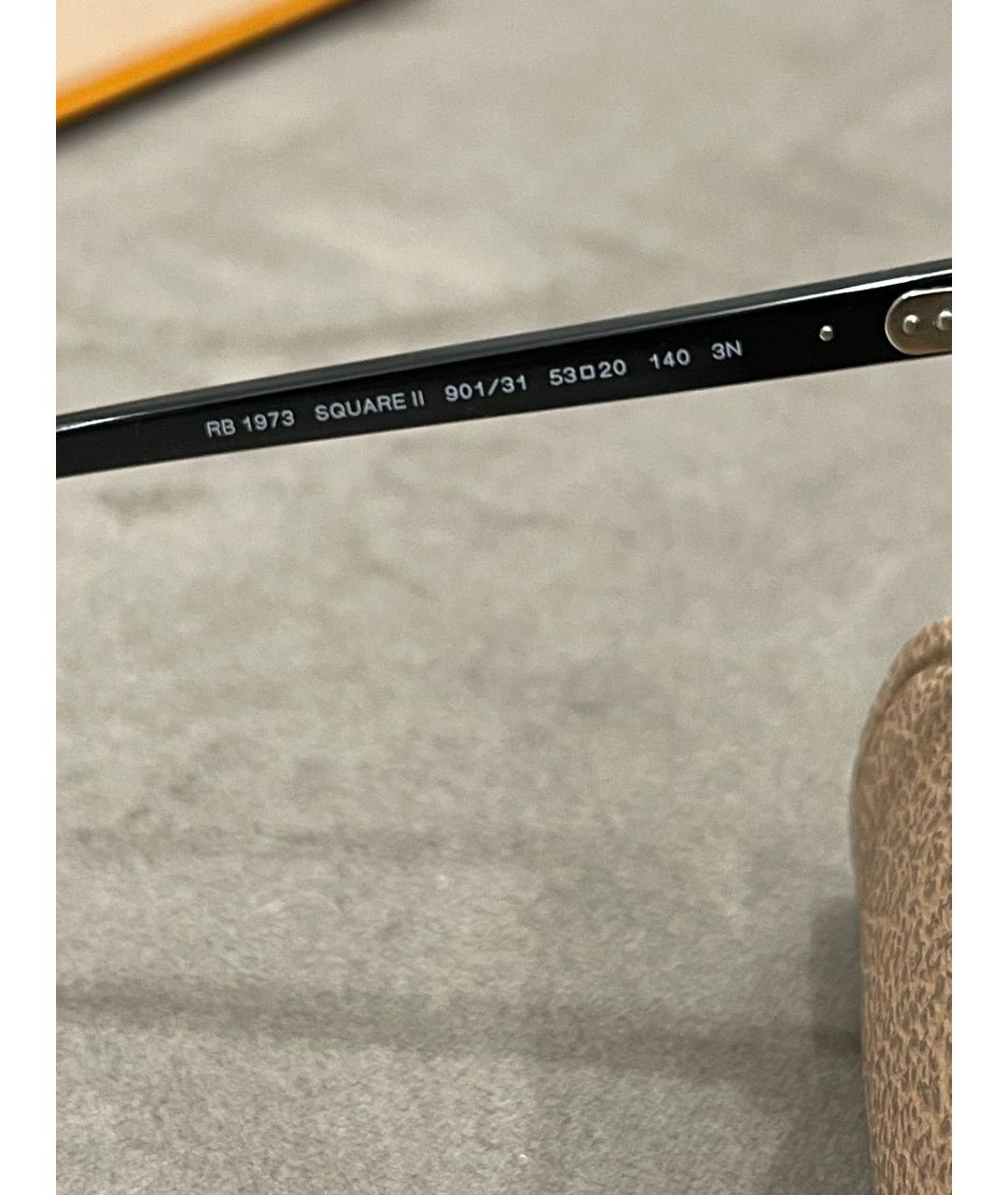 RAY BAN Черные пластиковые солнцезащитные очки, фото 5