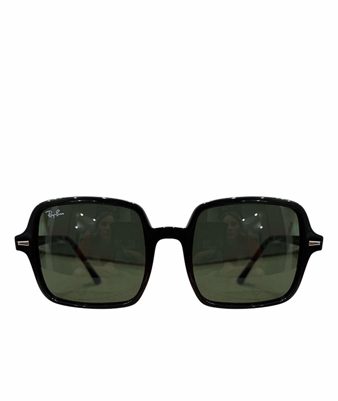 RAY BAN Черные пластиковые солнцезащитные очки, фото 1
