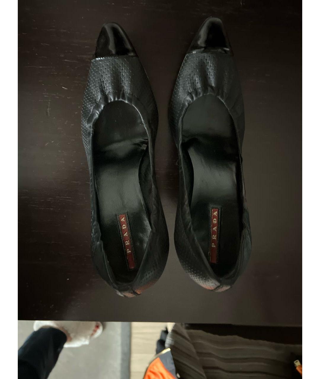 PRADA Черные кожаные туфли, фото 3