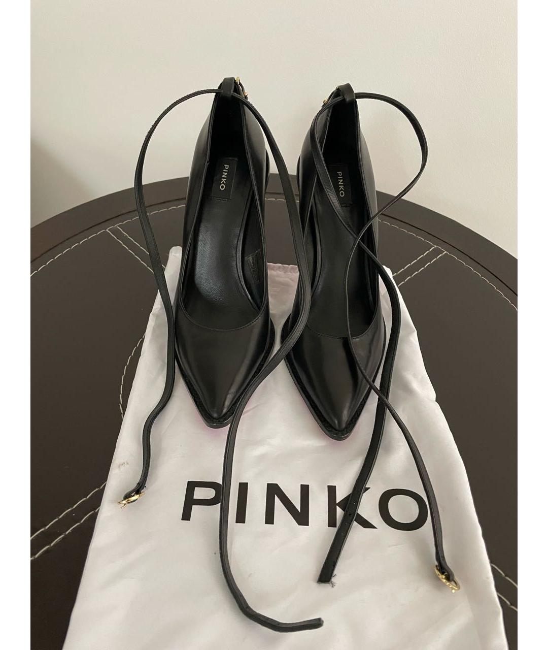 PINKO Черные кожаные туфли, фото 2