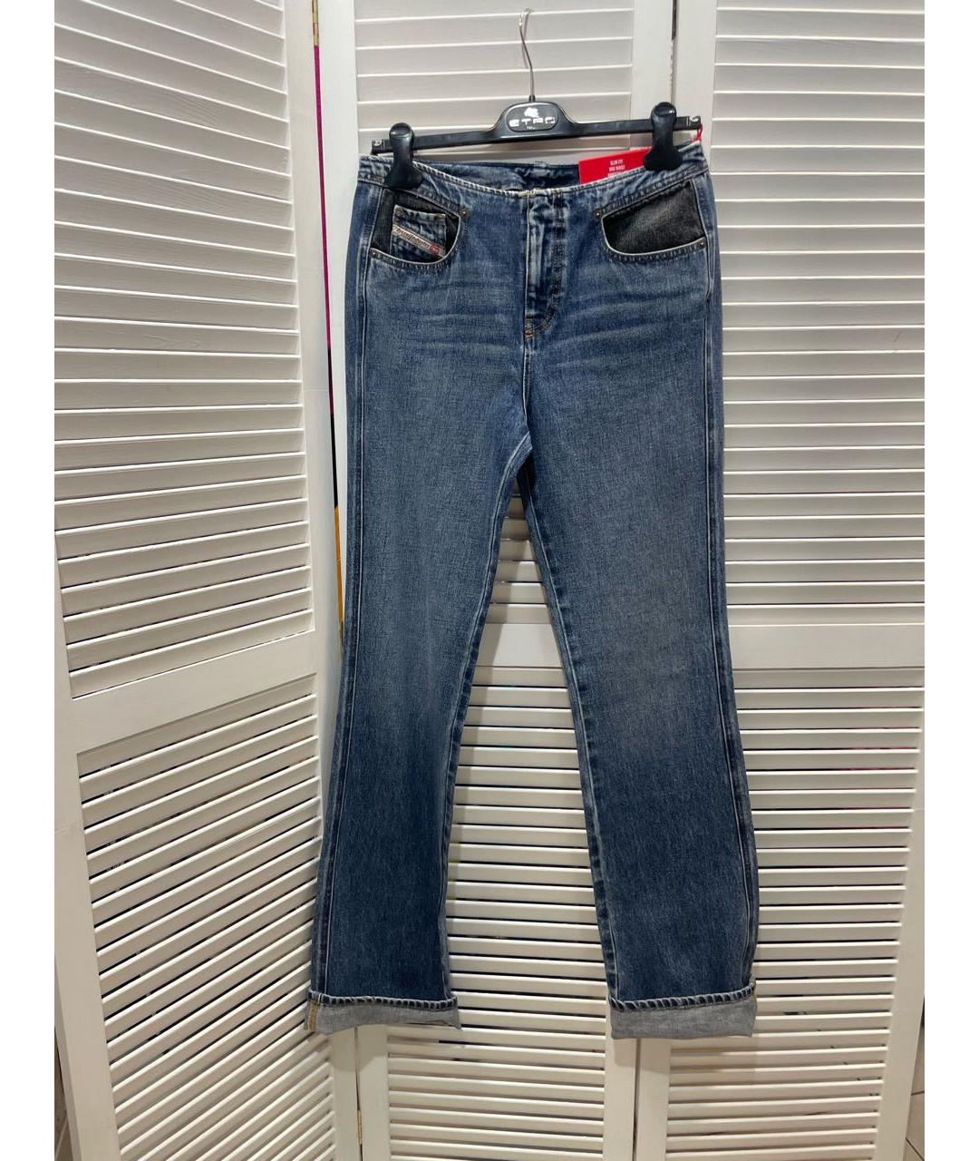 DIESEL Темно-синие хлопковые джинсы клеш, фото 7