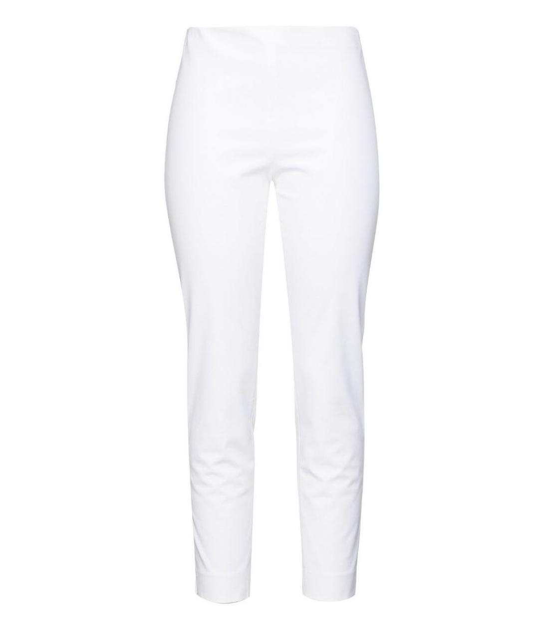 THEORY Белые хлопко-эластановые брюки узкие, фото 1