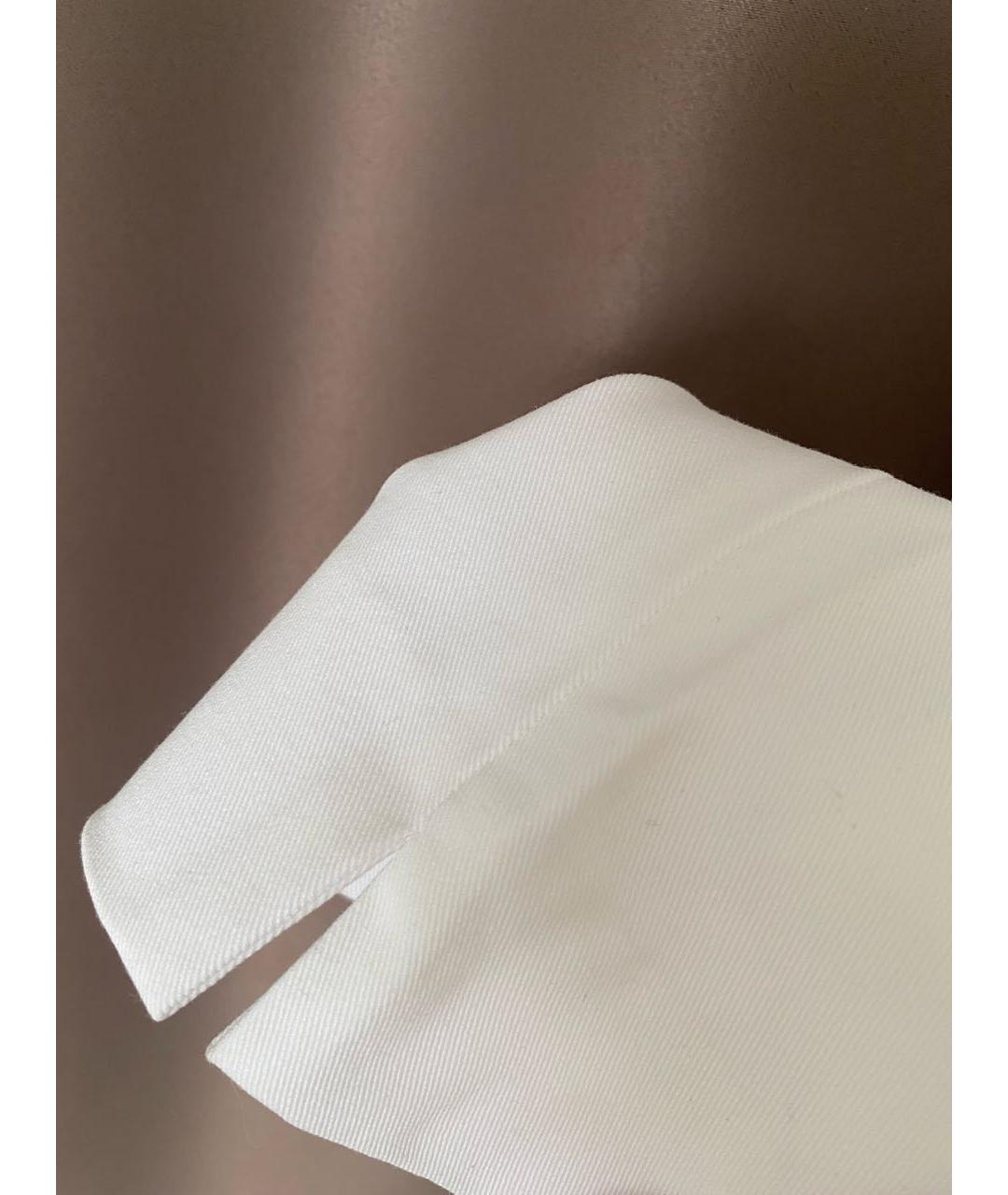 THEORY Белые хлопко-эластановые брюки узкие, фото 6