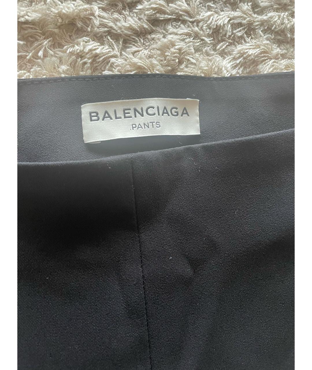 BALENCIAGA Черные синтетические брюки узкие, фото 3