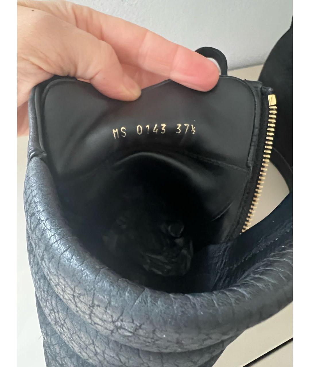 LOUIS VUITTON PRE-OWNED Черные нубуковые полусапоги, фото 7