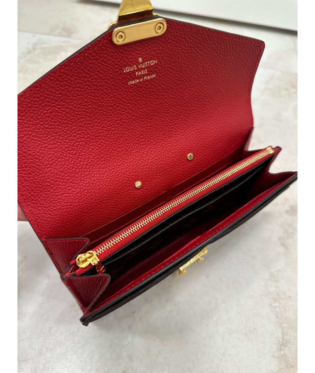 LOUIS VUITTON PRE-OWNED Коричневый кожаный кошелек, фото 4