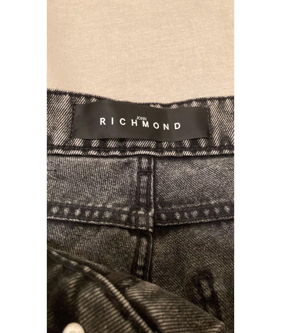 JOHN RICHMOND Серые хлопковые джинсы слим, фото 5