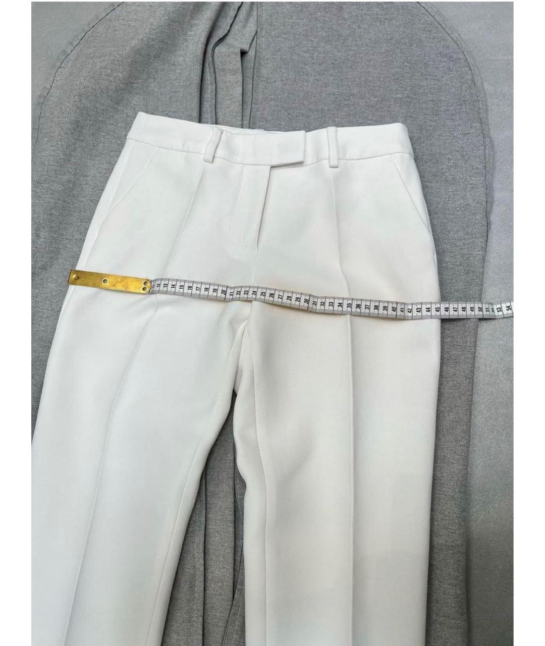 FENDI Белые хлопковые прямые брюки, фото 4
