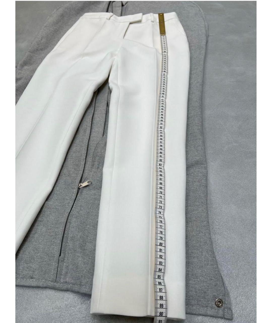 FENDI Белые хлопковые прямые брюки, фото 5