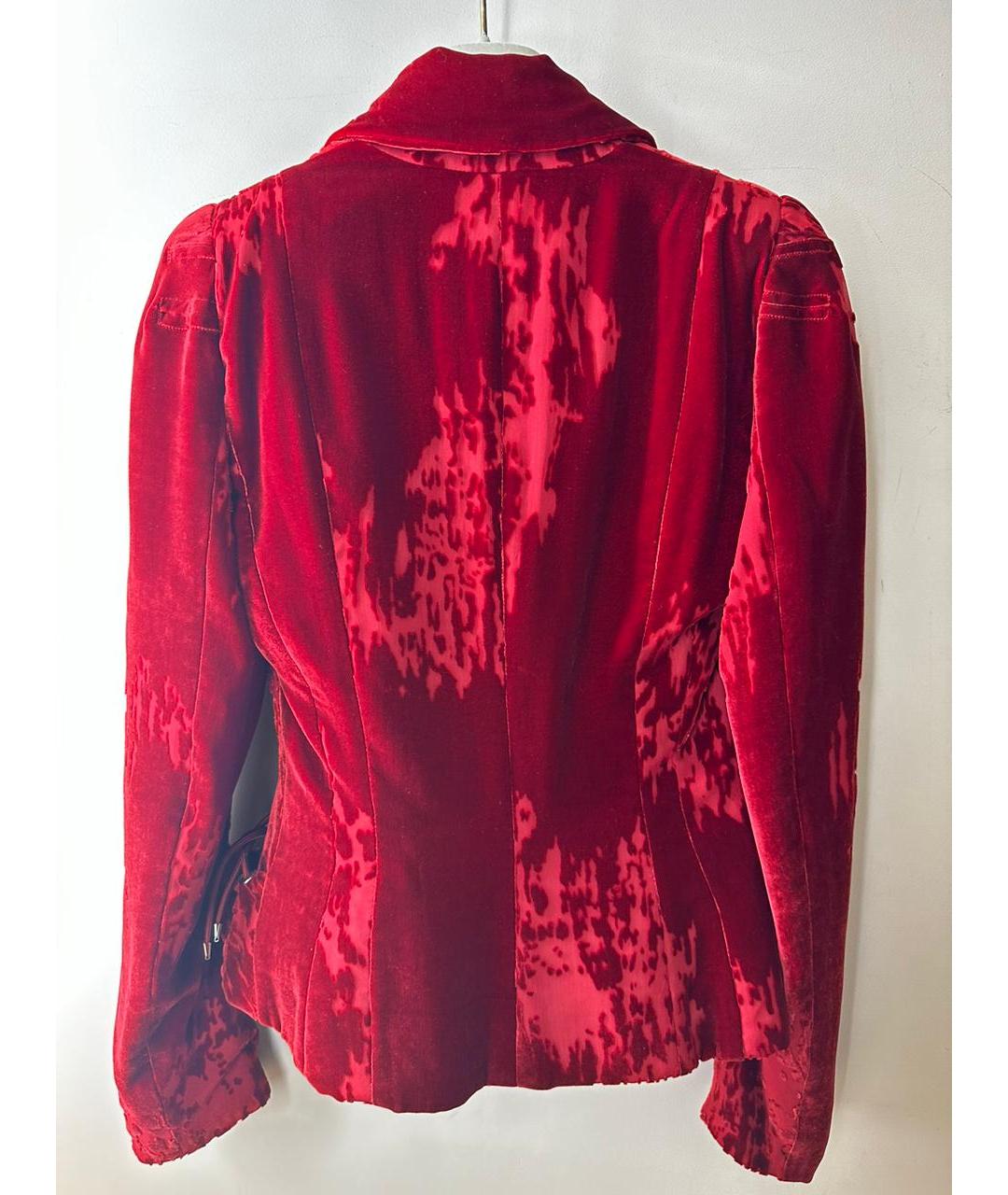 CHRISTIAN DIOR PRE-OWNED Бордовый бархатный жакет/пиджак, фото 2