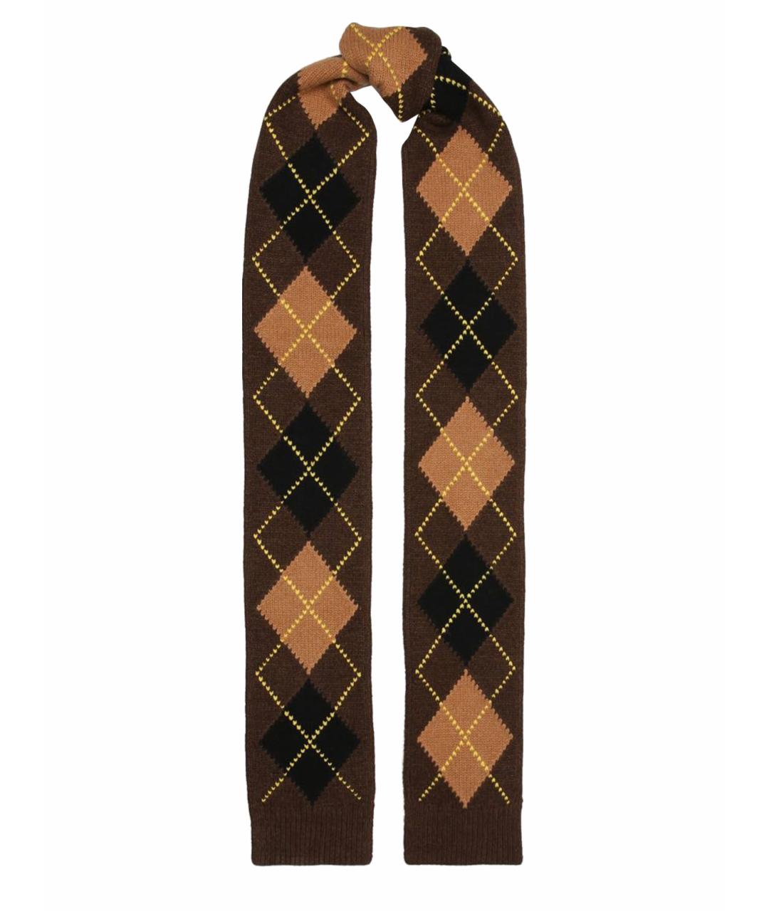BURBERRY Коричневый кашемировый шарф, фото 1