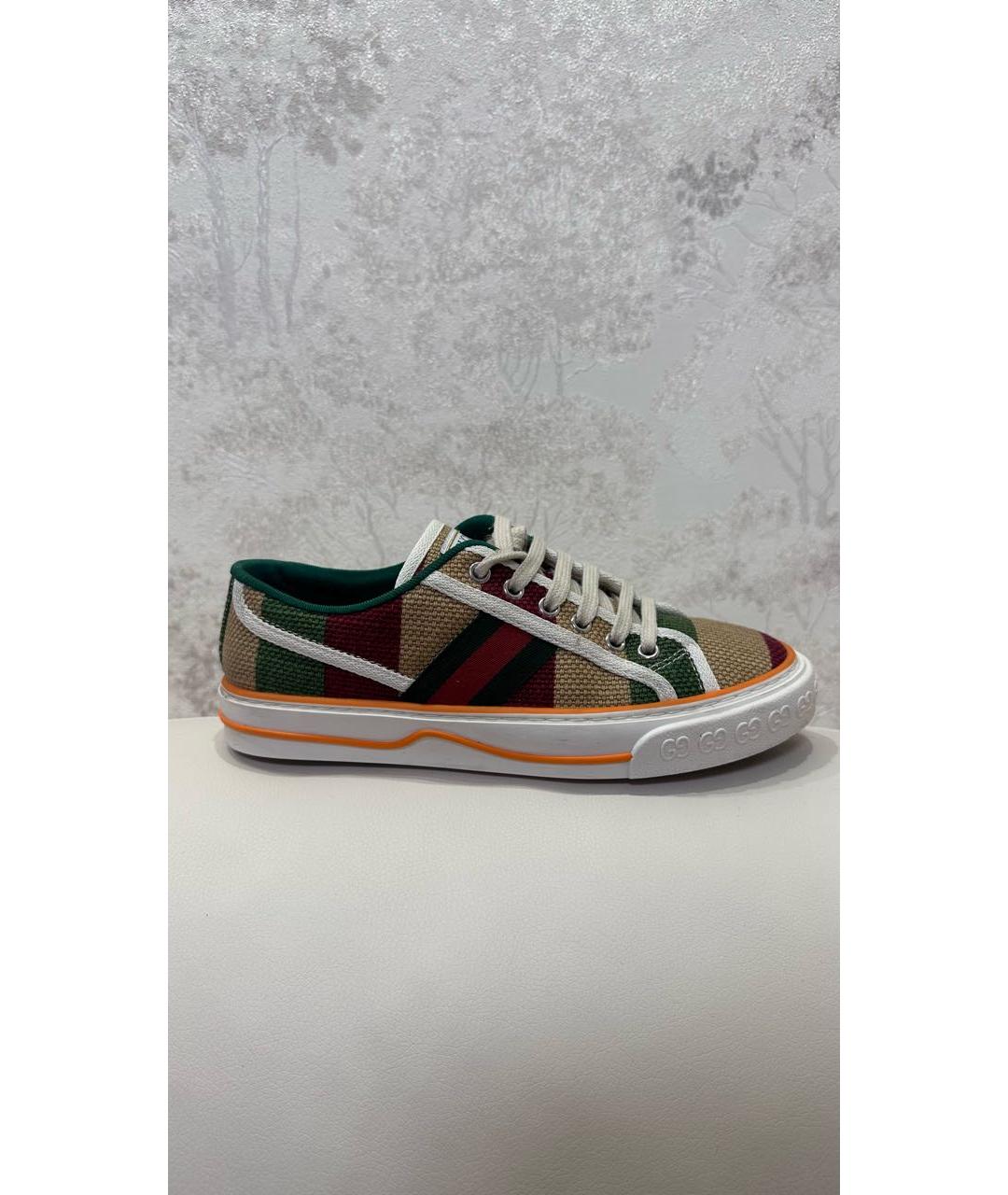 GUCCI Оранжевое кеды, фото 5