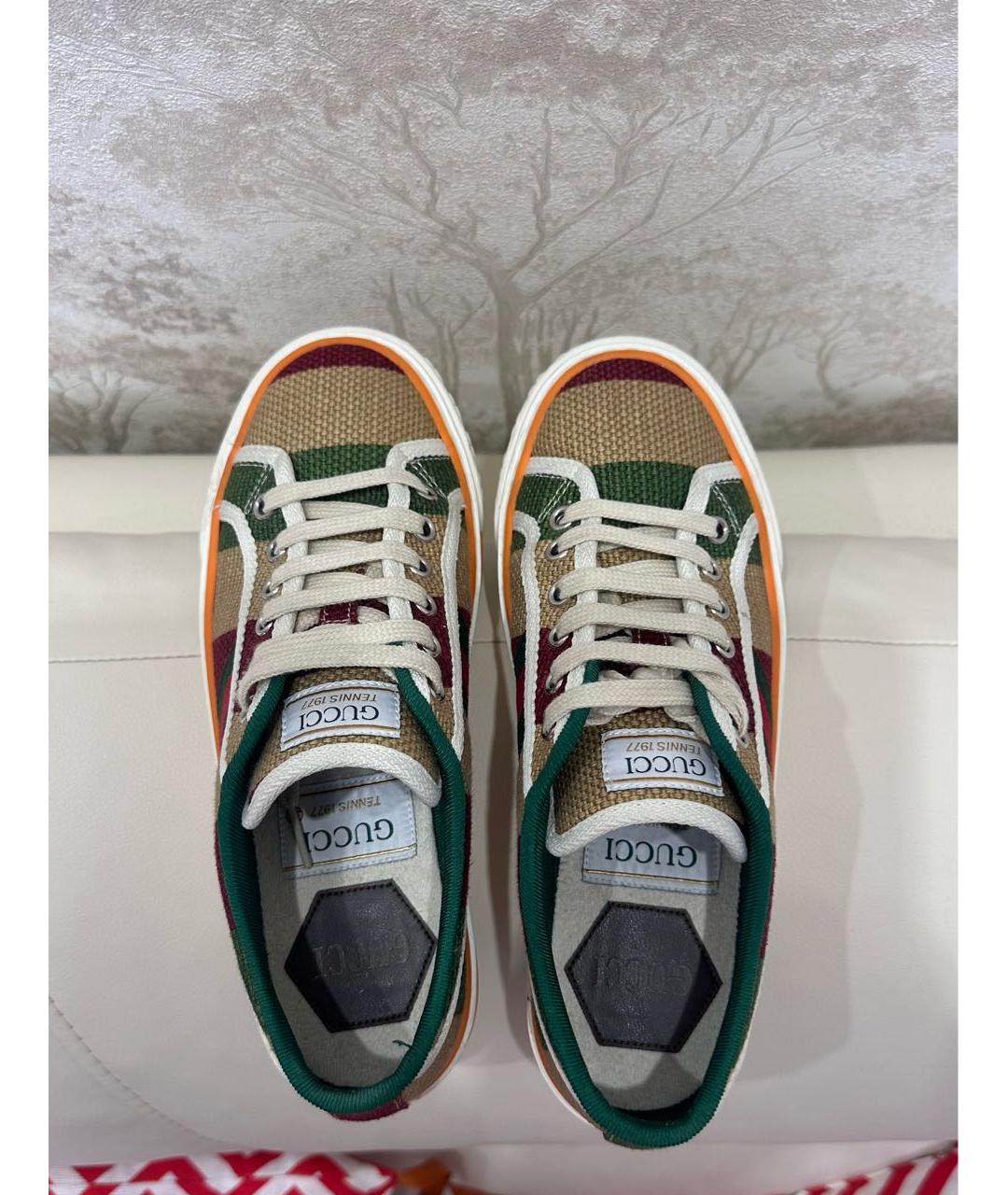 GUCCI Оранжевое кеды, фото 3