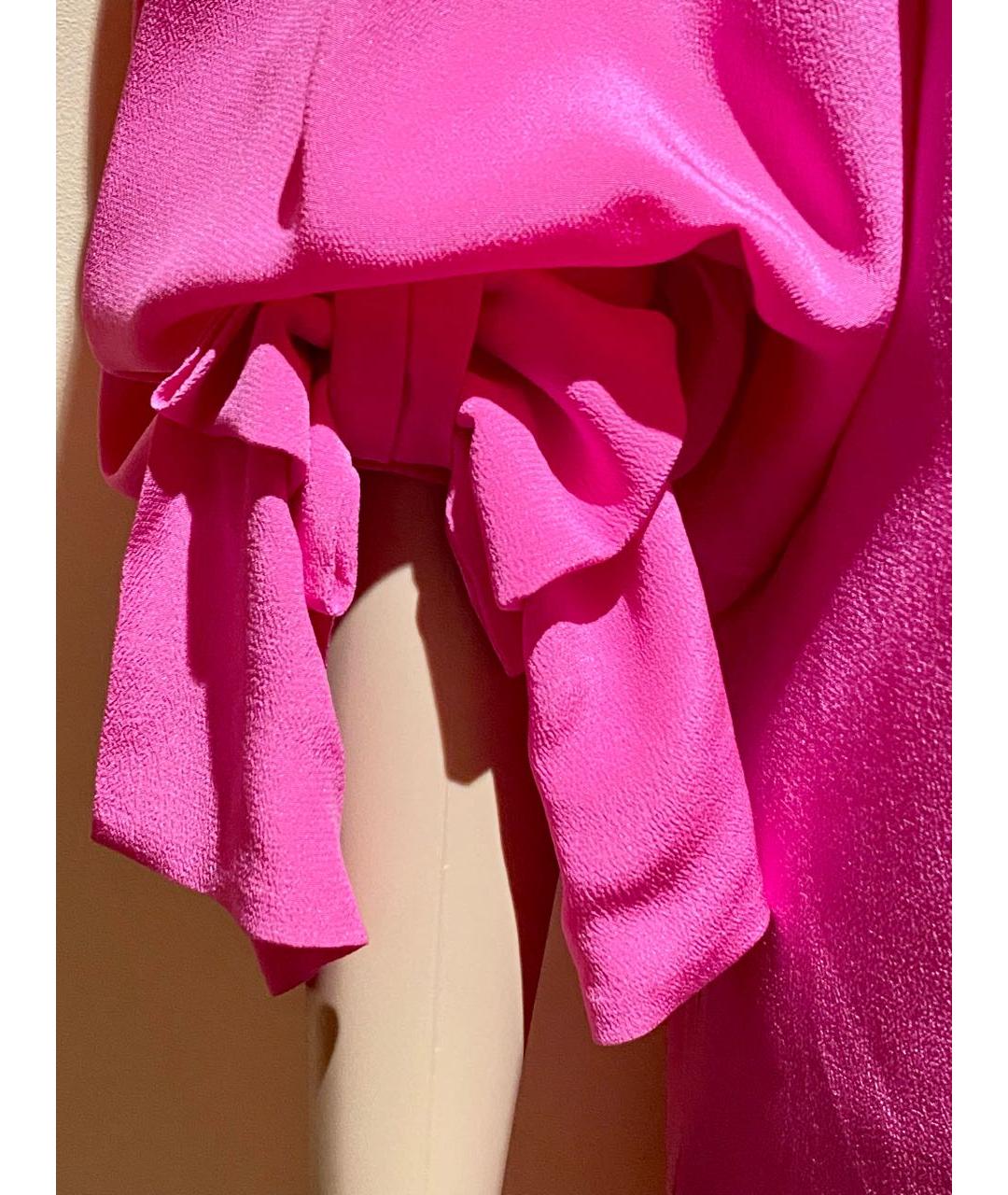 CHRISTIAN DIOR Фуксия шелковая блузы, фото 7