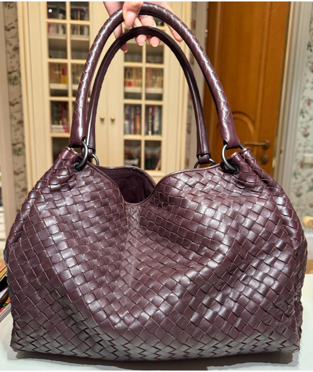 BOTTEGA VENETA Фиолетовая кожаная сумка с короткими ручками, фото 6