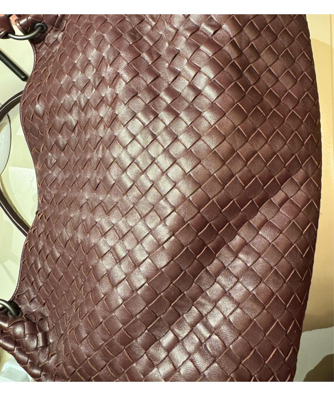 BOTTEGA VENETA Фиолетовая кожаная сумка с короткими ручками, фото 3