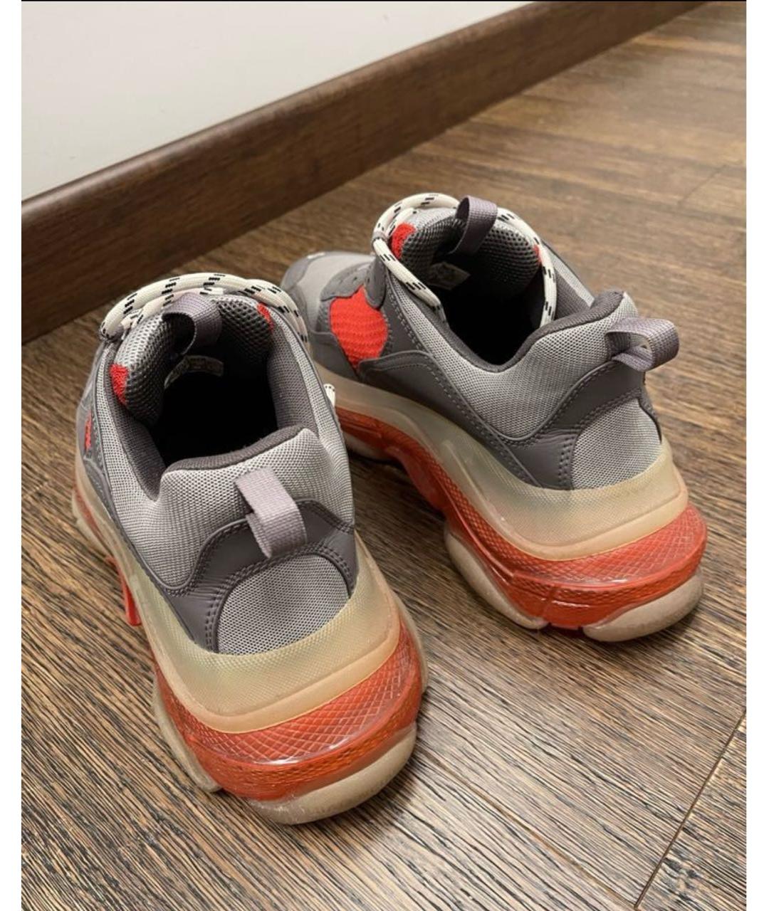 BALENCIAGA Оранжевое текстильные низкие кроссовки / кеды, фото 3