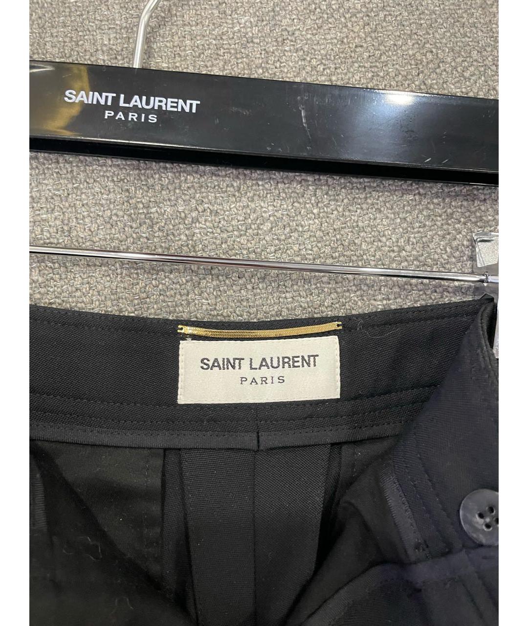 SAINT LAURENT Черные шерстяные шорты, фото 2