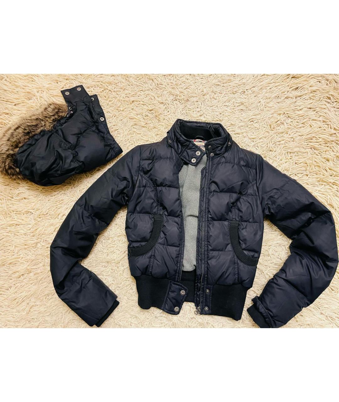 TOMMY HILFIGER Темно-синяя полиэстеровая куртка, фото 6
