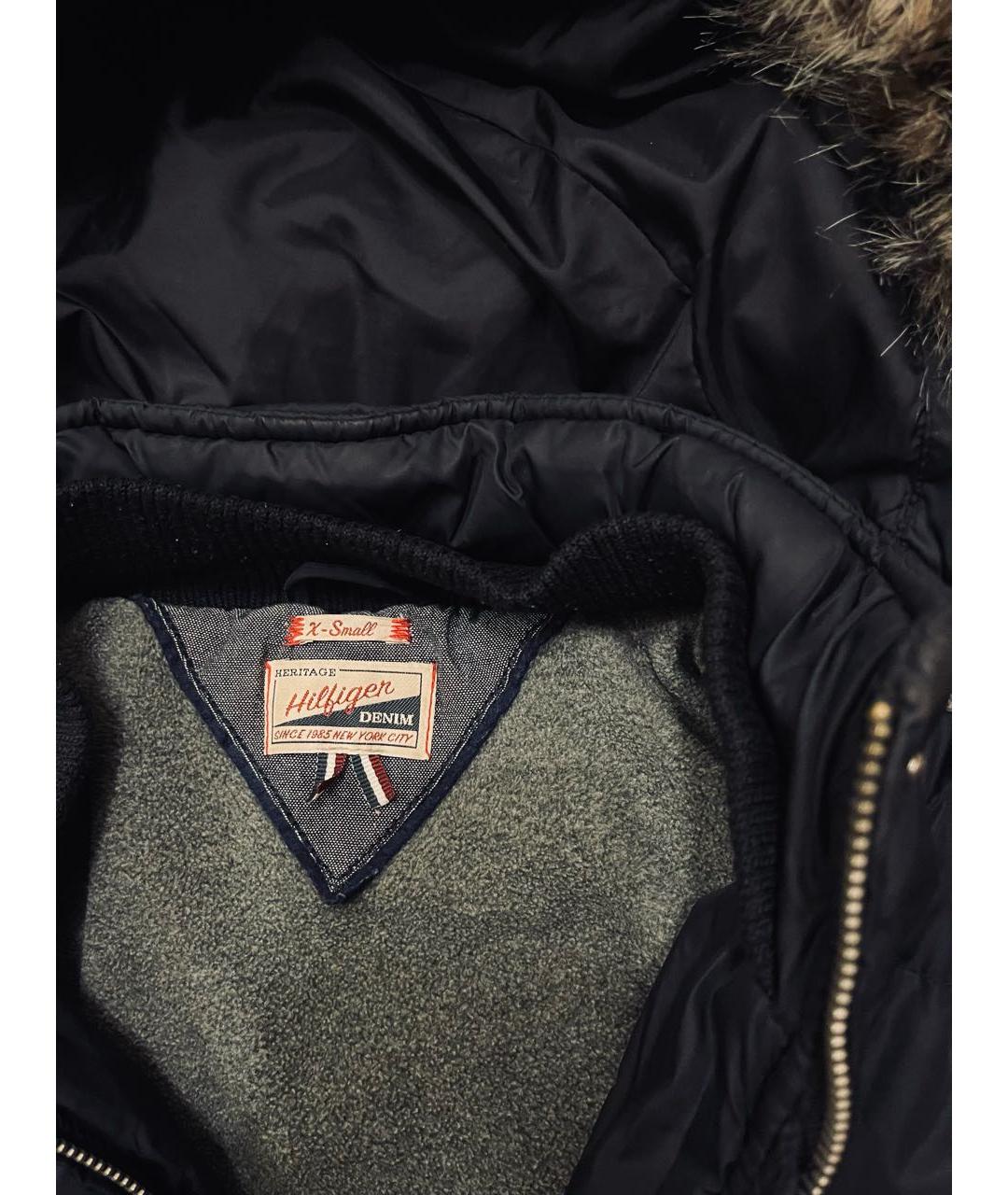 TOMMY HILFIGER Темно-синяя полиэстеровая куртка, фото 3