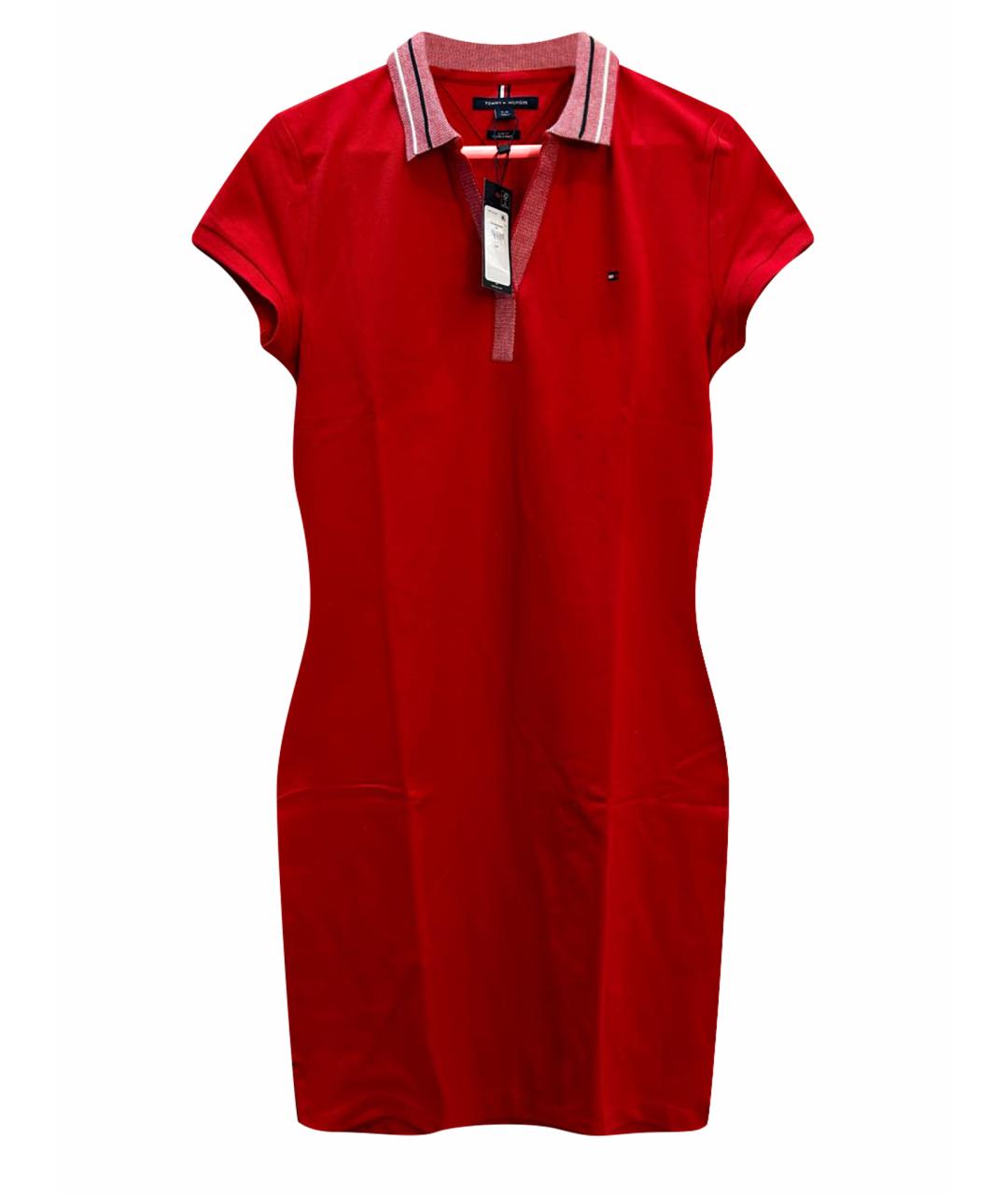 TOMMY HILFIGER Красное хлопковое повседневное платье, фото 1