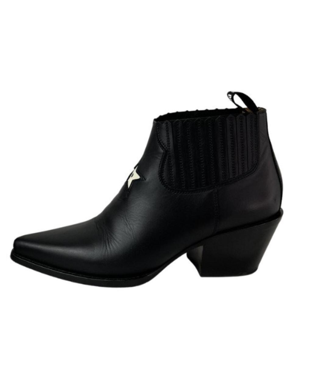 CHRISTIAN DIOR Черные кожаные полусапоги, фото 9