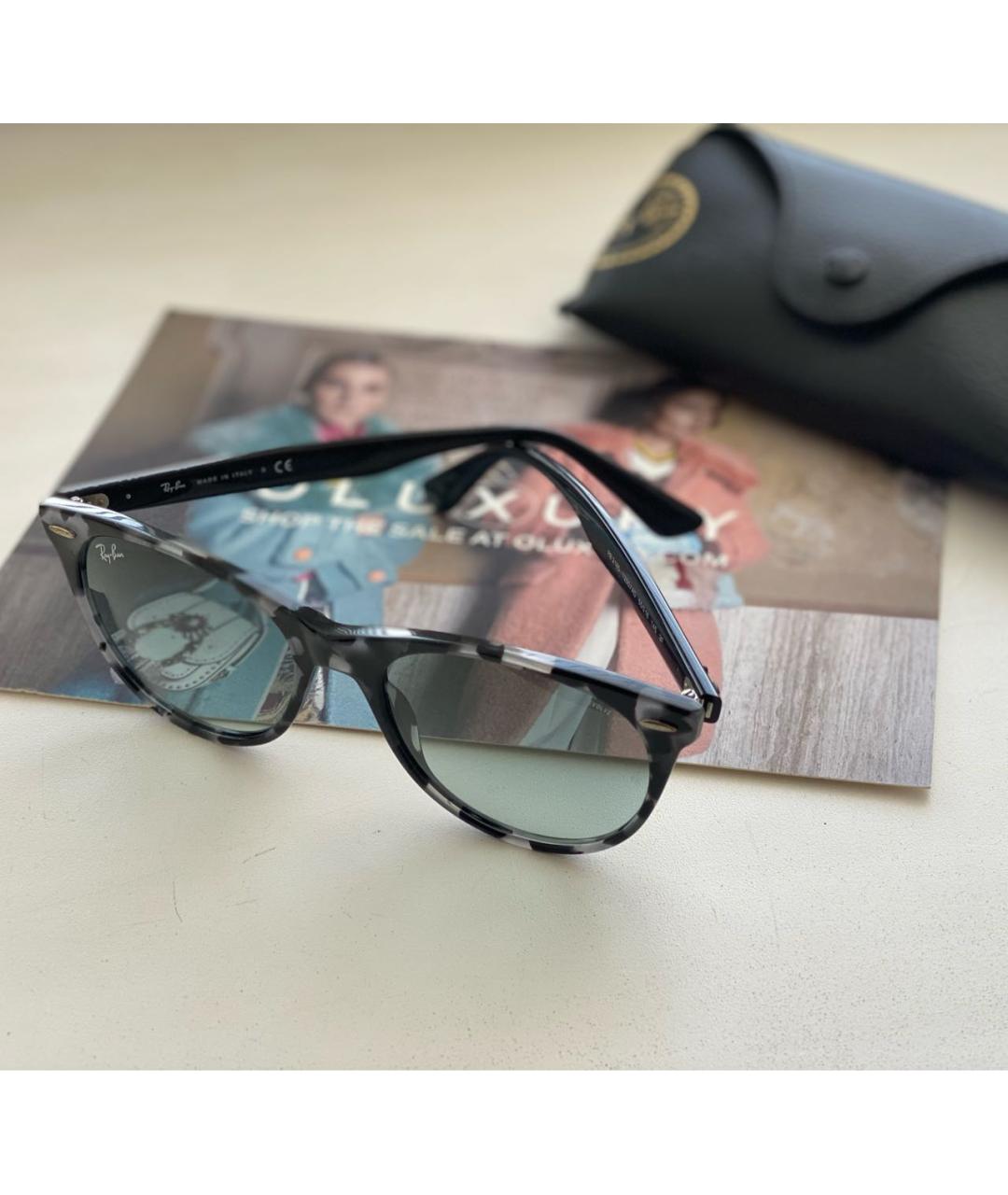 RAY BAN Черные солнцезащитные очки, фото 2