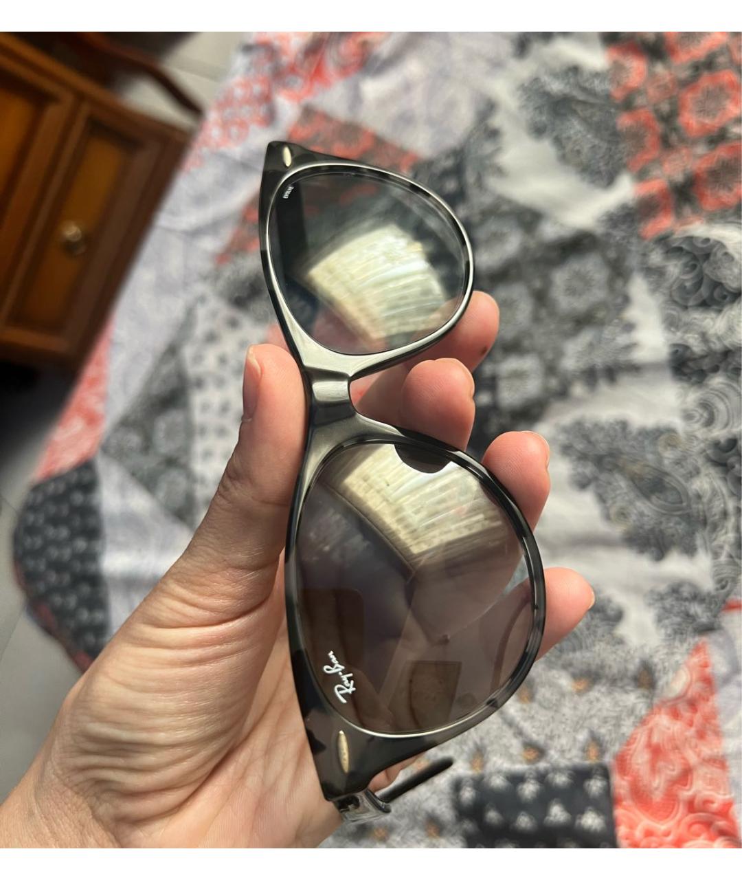 RAY BAN Черные солнцезащитные очки, фото 5