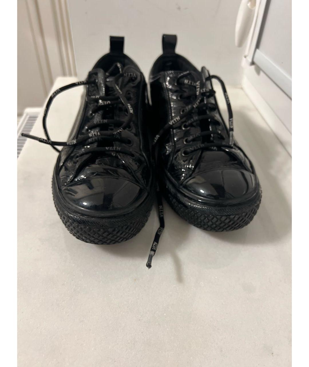 VALENTINO Черные кроссовки из лакированной кожи, фото 5
