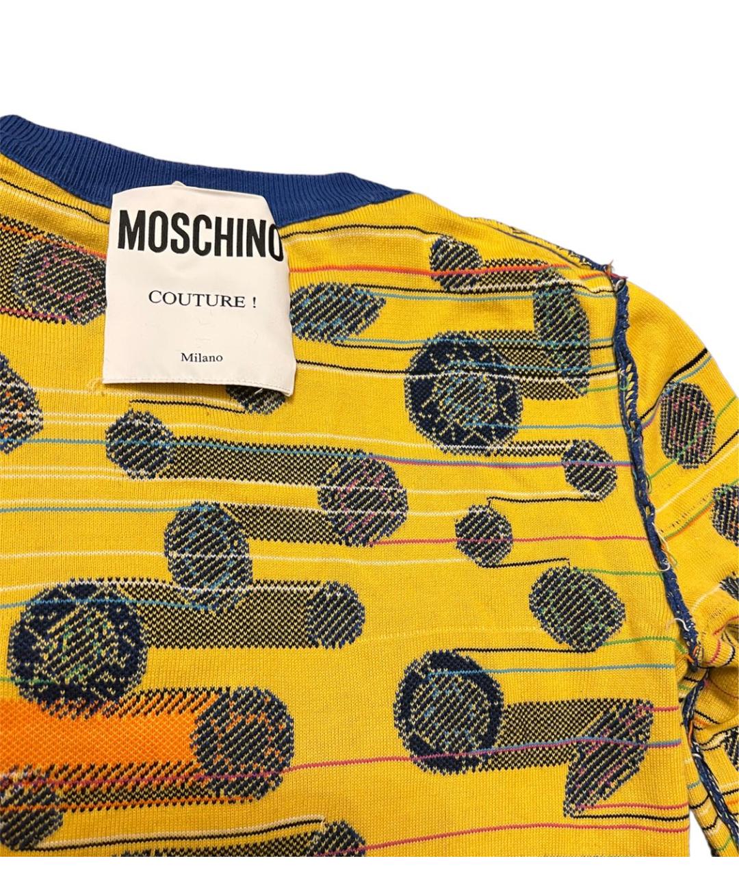 MOSCHINO Синий хлопковый джемпер / свитер, фото 3