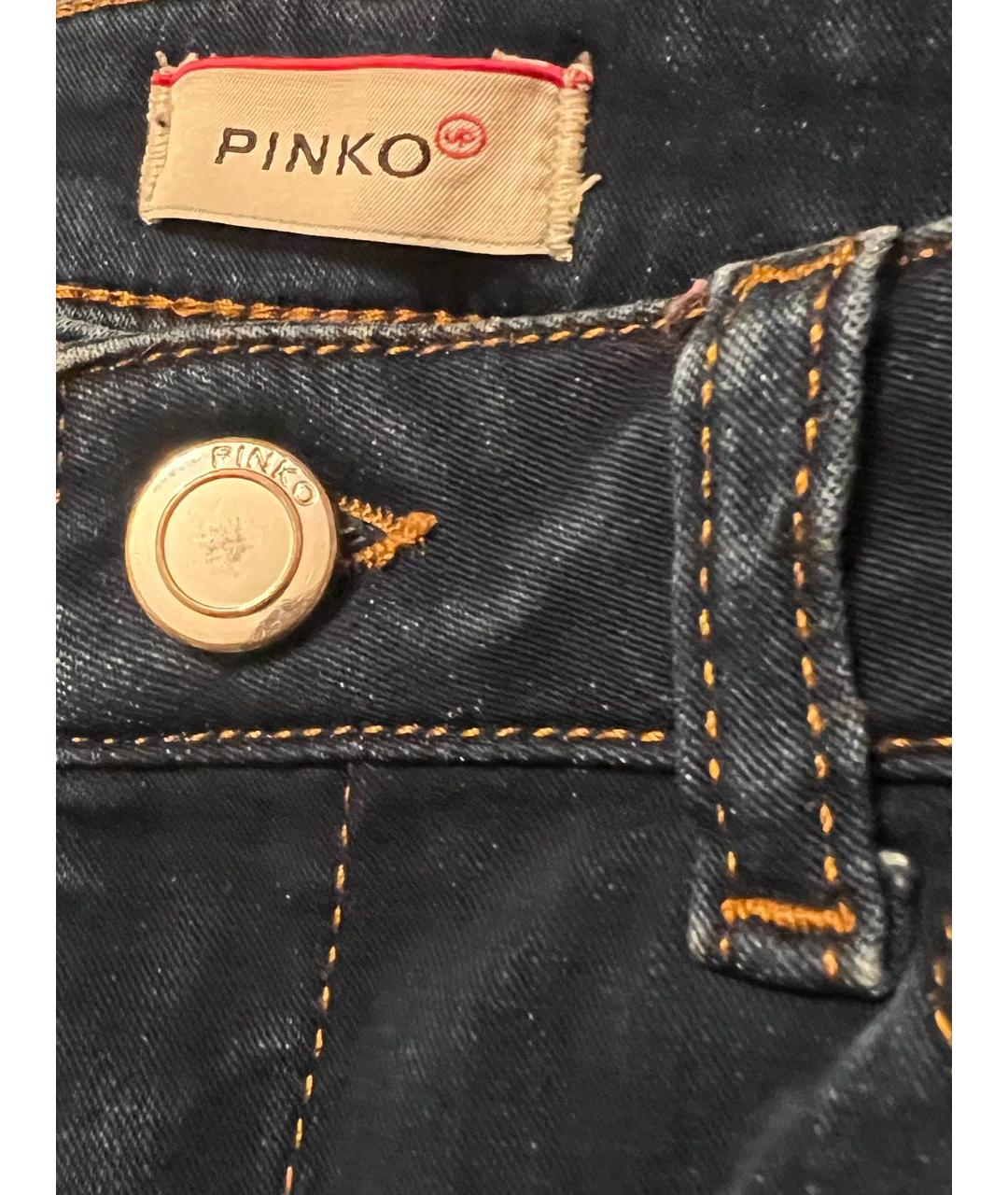 PINKO Темно-синие хлопковые детские джинсы, фото 3