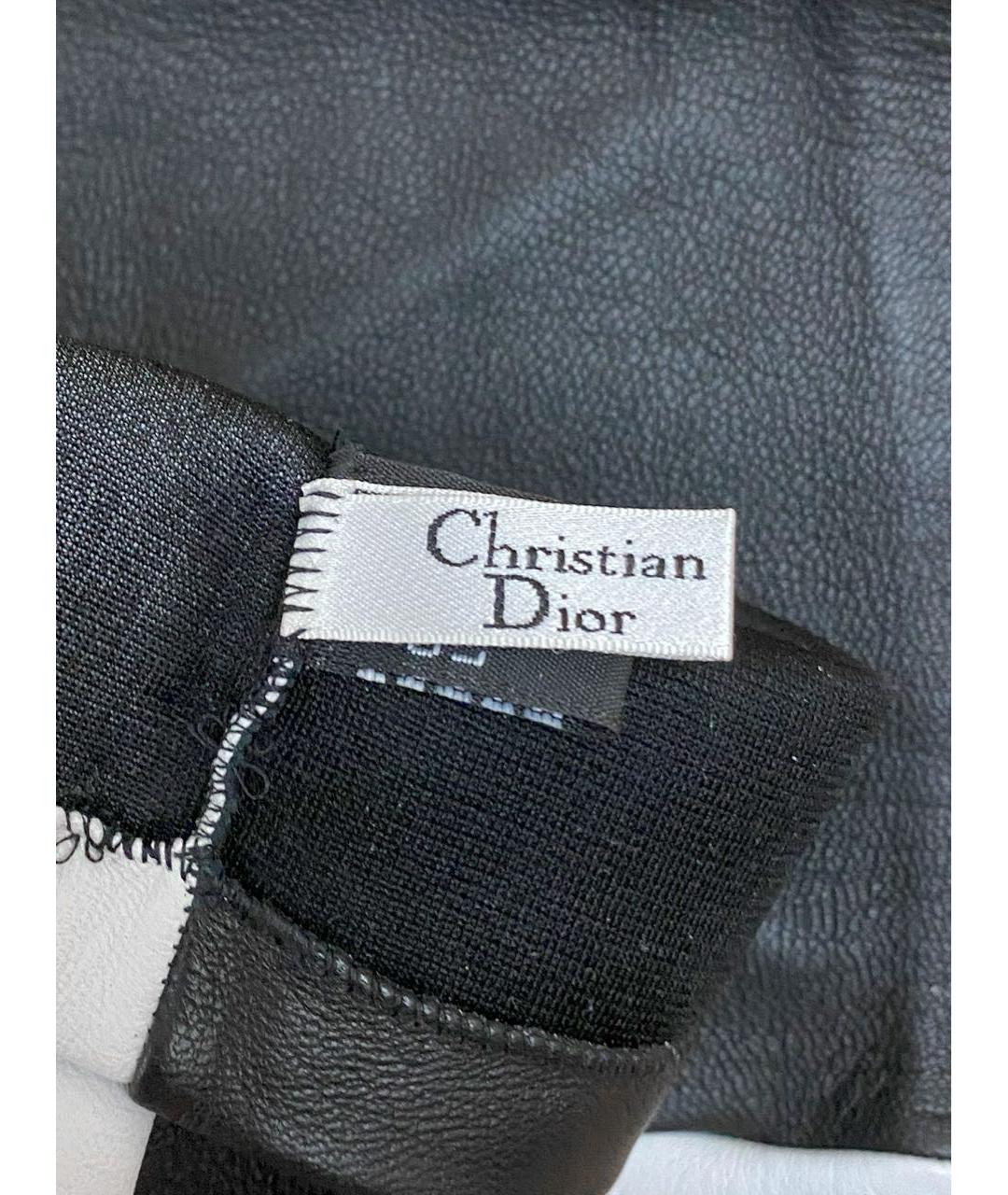 CHRISTIAN DIOR Мульти кожаные перчатки, фото 4