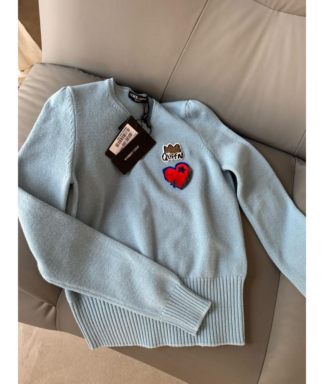 DOLCE&GABBANA Голубой джемпер / свитер, фото 2
