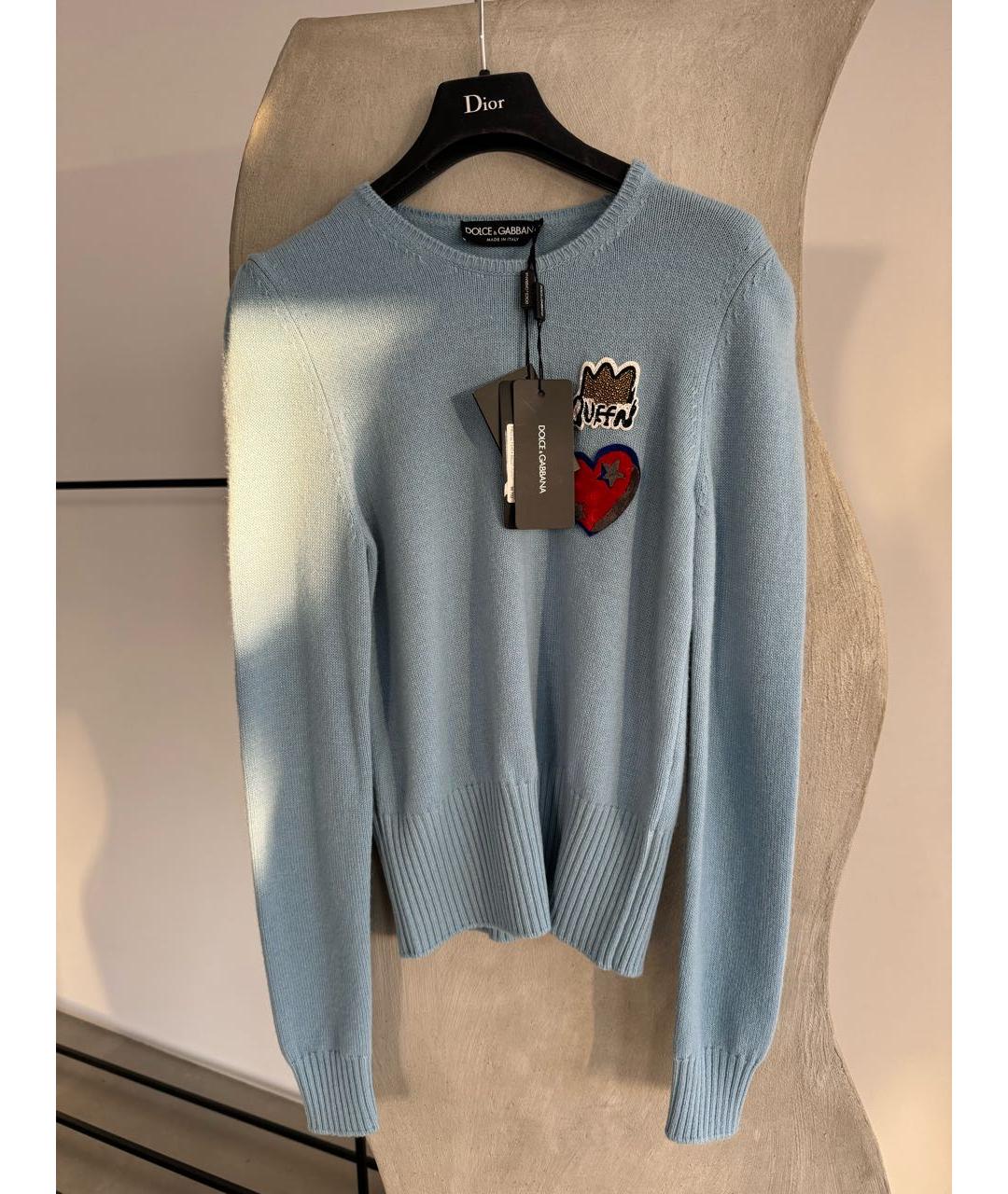 DOLCE&GABBANA Голубой джемпер / свитер, фото 5
