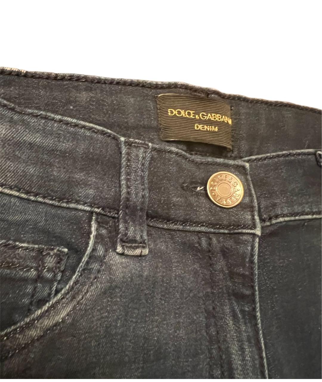DOLCE&GABBANA Темно-синие хлопковые детские джинсы, фото 3