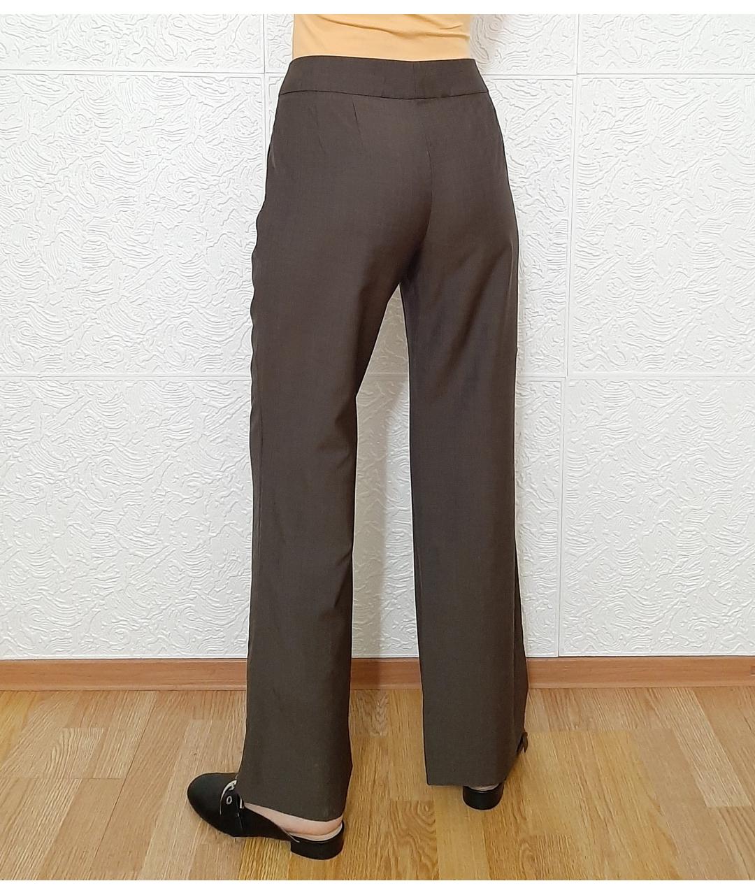 CINQUE Коричневые прямые брюки, фото 2