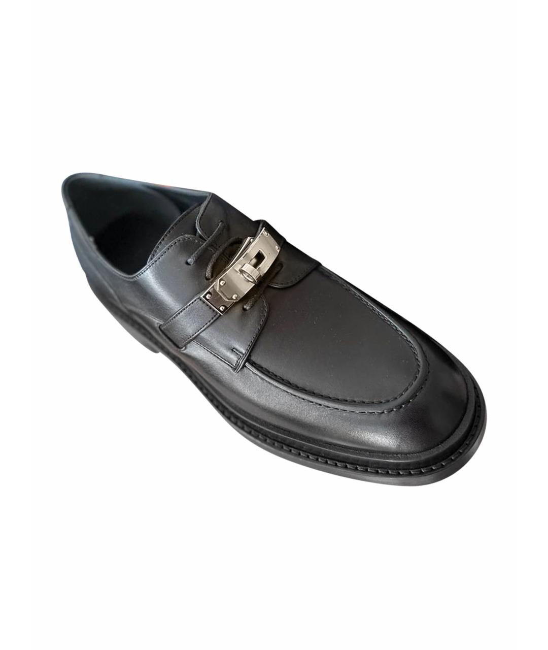 HERMES PRE-OWNED Черные кожаные низкие ботинки, фото 1